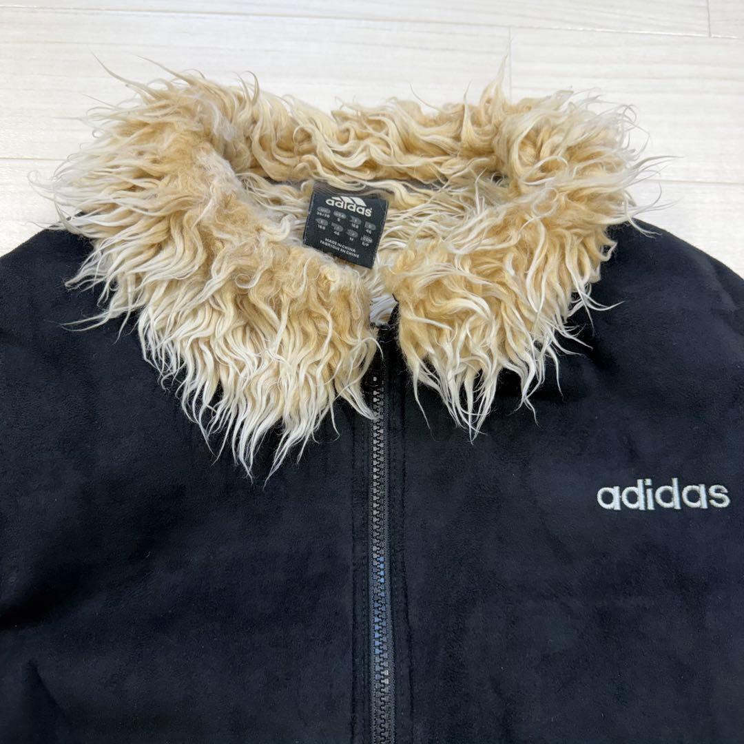 極希少 90s adidas long fur mouton jacket M