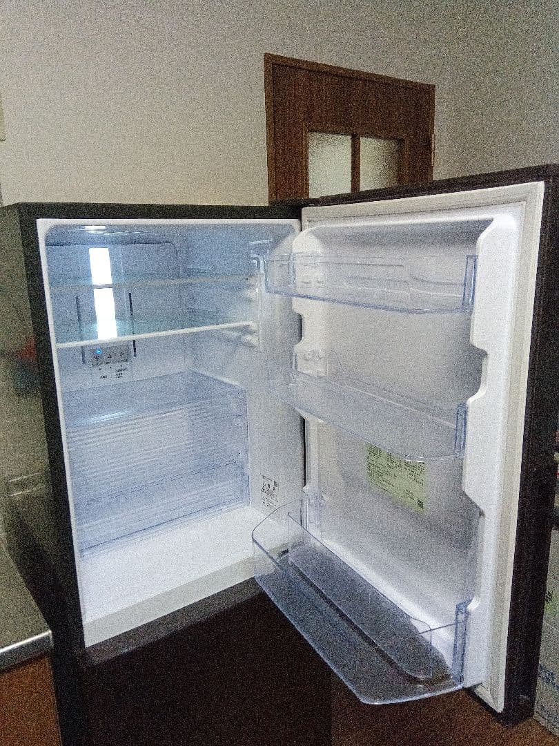 ダークブラウン 冷蔵庫 上下二段式