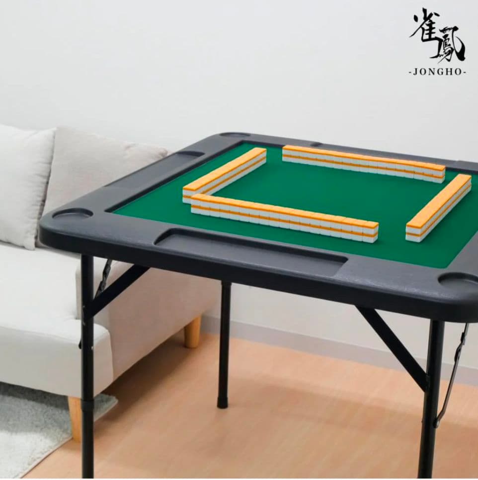 【限定品】麻雀卓折りたたみ式白　コンパクト収納　2段階高さ調節　軽量丈夫★大人気