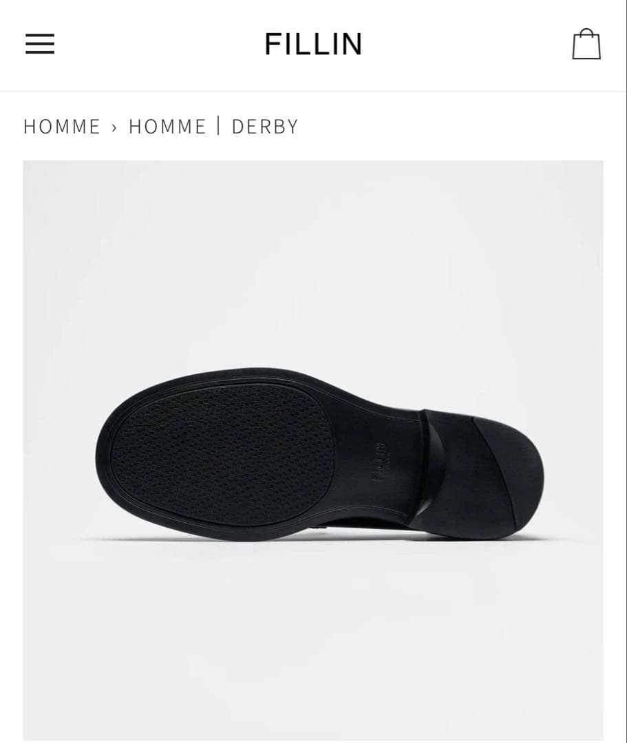 メンズfillin革靴　ヒール5.5cm