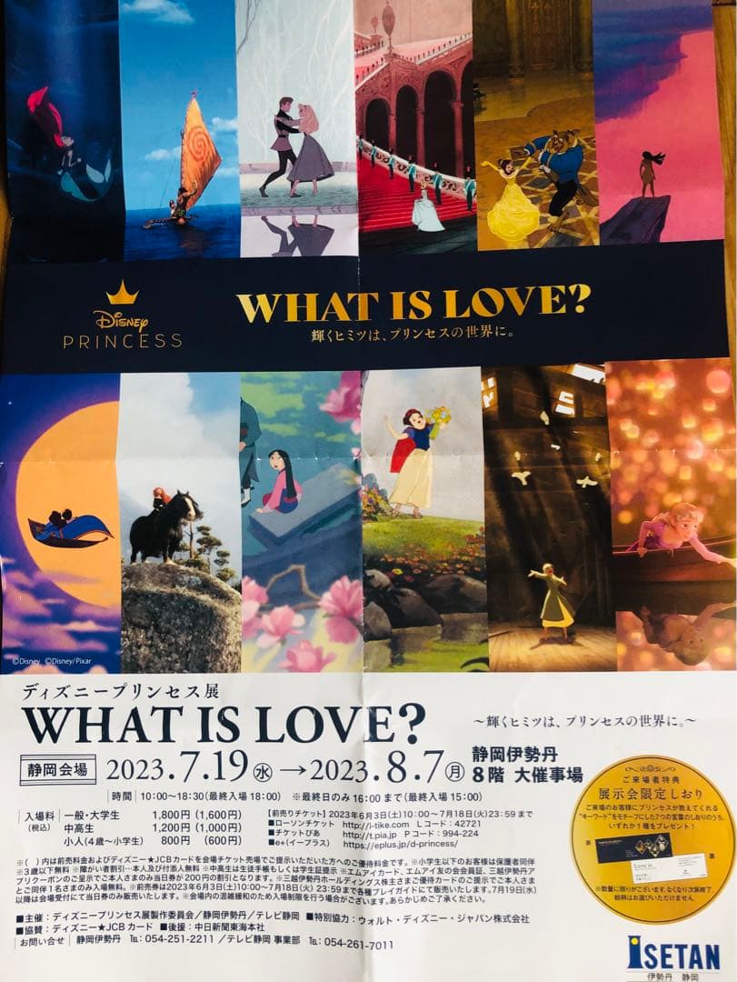 ディズニーのプリンセス展しおり