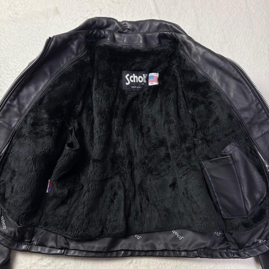 美品 SIZE40 SCHOTT 643E ライダースジャケット USA製