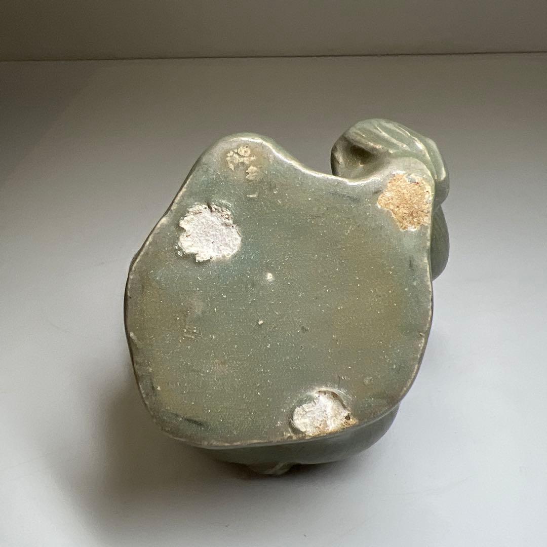 朝鮮美術　高麗青磁水滴　木箱付　高さ約12㎝　東Y7-0603⭐︎2Fトコヒ