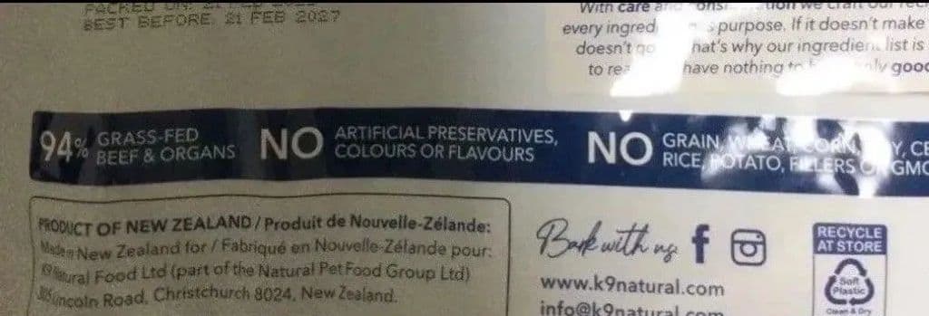 K9ナチュラル ラムフィースト　500g&ビーフフィースト500g