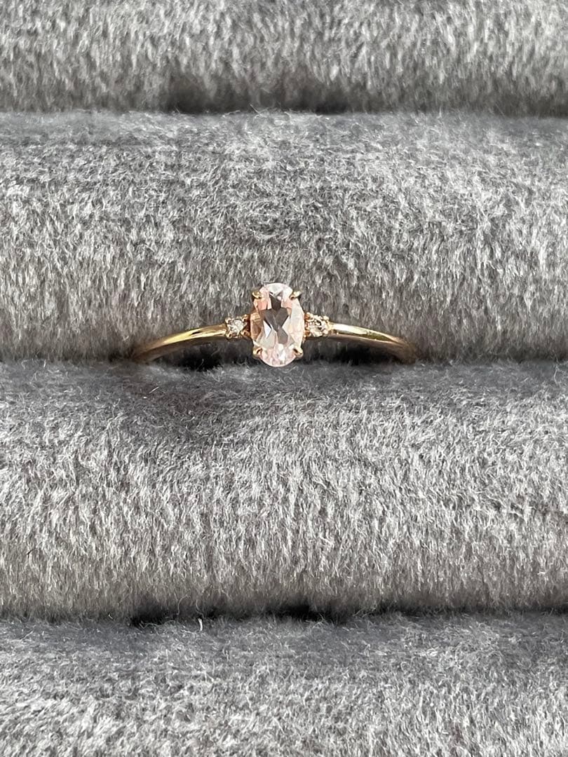 ナ*ノ様 モルガナイト リング 18金 ピンクゴールド