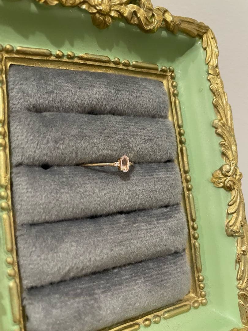 ナ*ノ様 モルガナイト リング 18金 ピンクゴールド