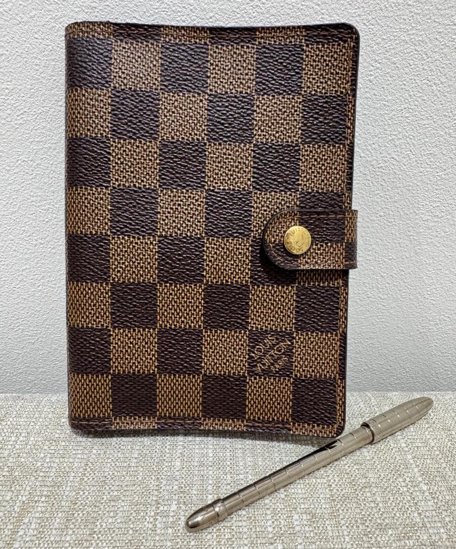 ルヴィトン ダミエ 手帳 ボールペン付(希少！) アジェンダPM CA0044