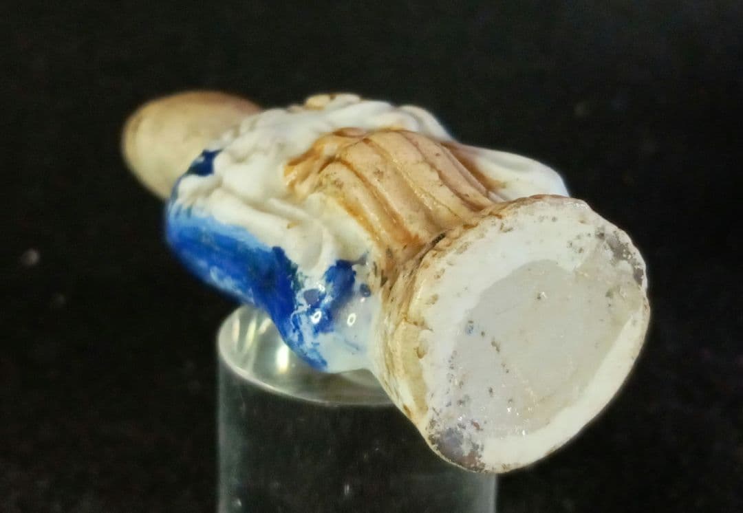 陶器 の 根付 「お猿の三番叟」からくり 首 舌が動く 江戸時代