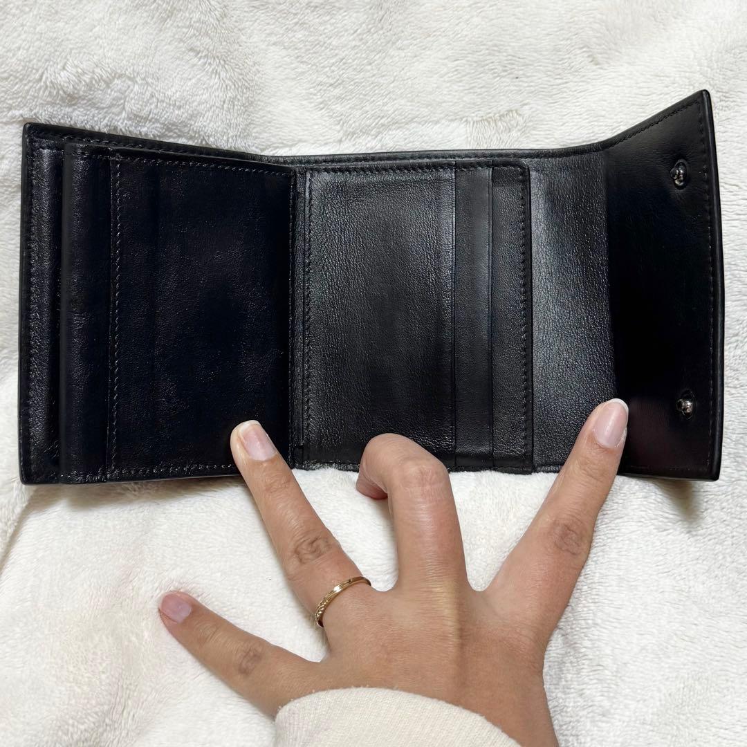 美品　セリーヌ Celine 三つ折り財布　ブラック