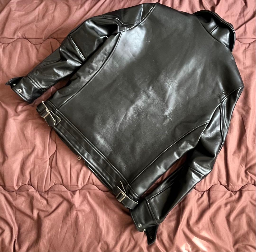 FORTIME ホースハイド 肉厚固 ブラック レザー ジャケット L