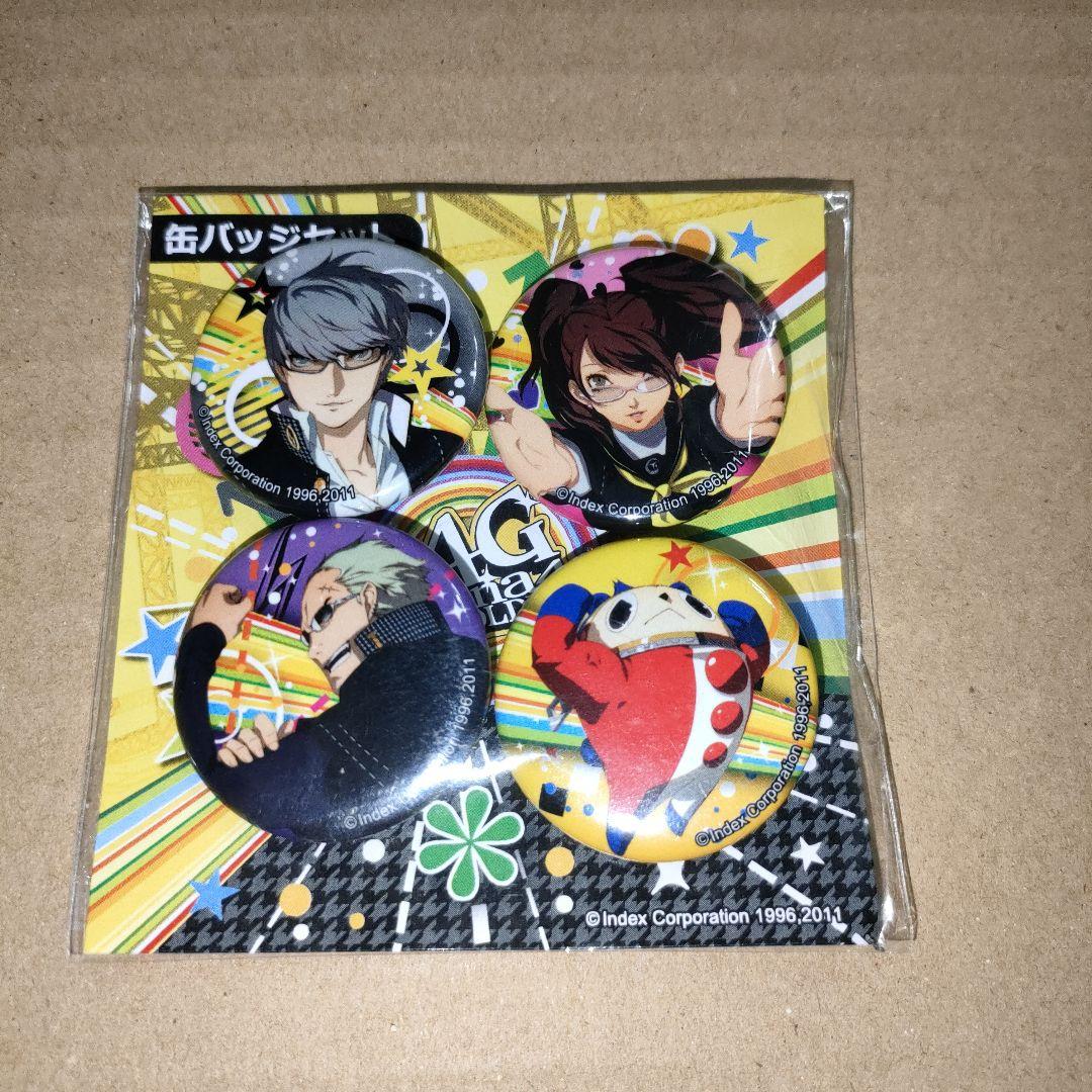 ペルソナ4 ザ・ゴールデン 缶バッジ 4種　p4g