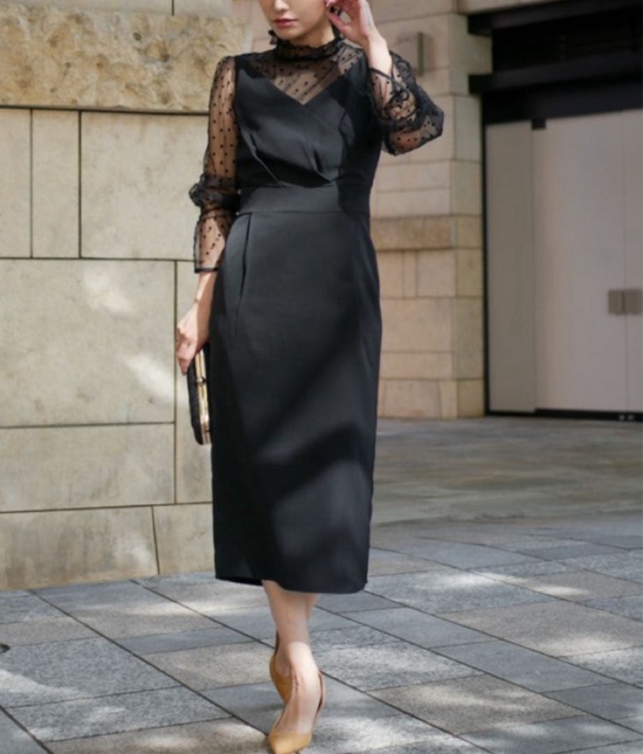 美品　My shawty moana lace pencil dress