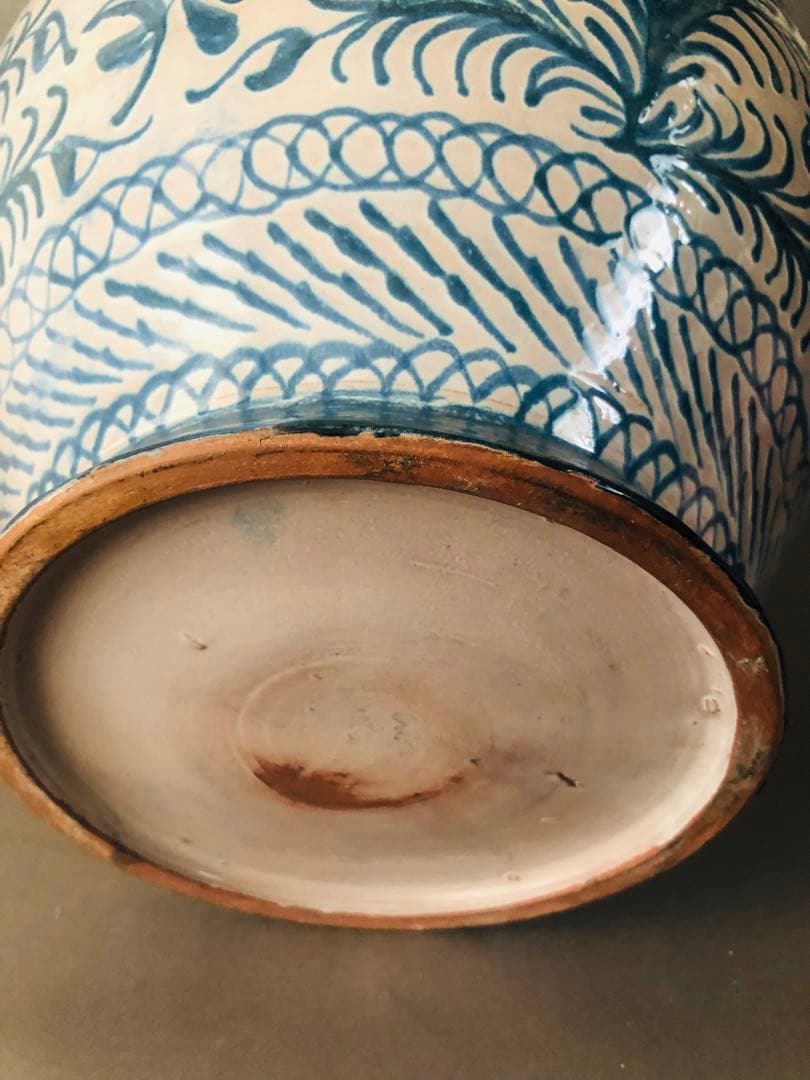 スペイン陶器　グラナダ焼　大ぶりの水差し