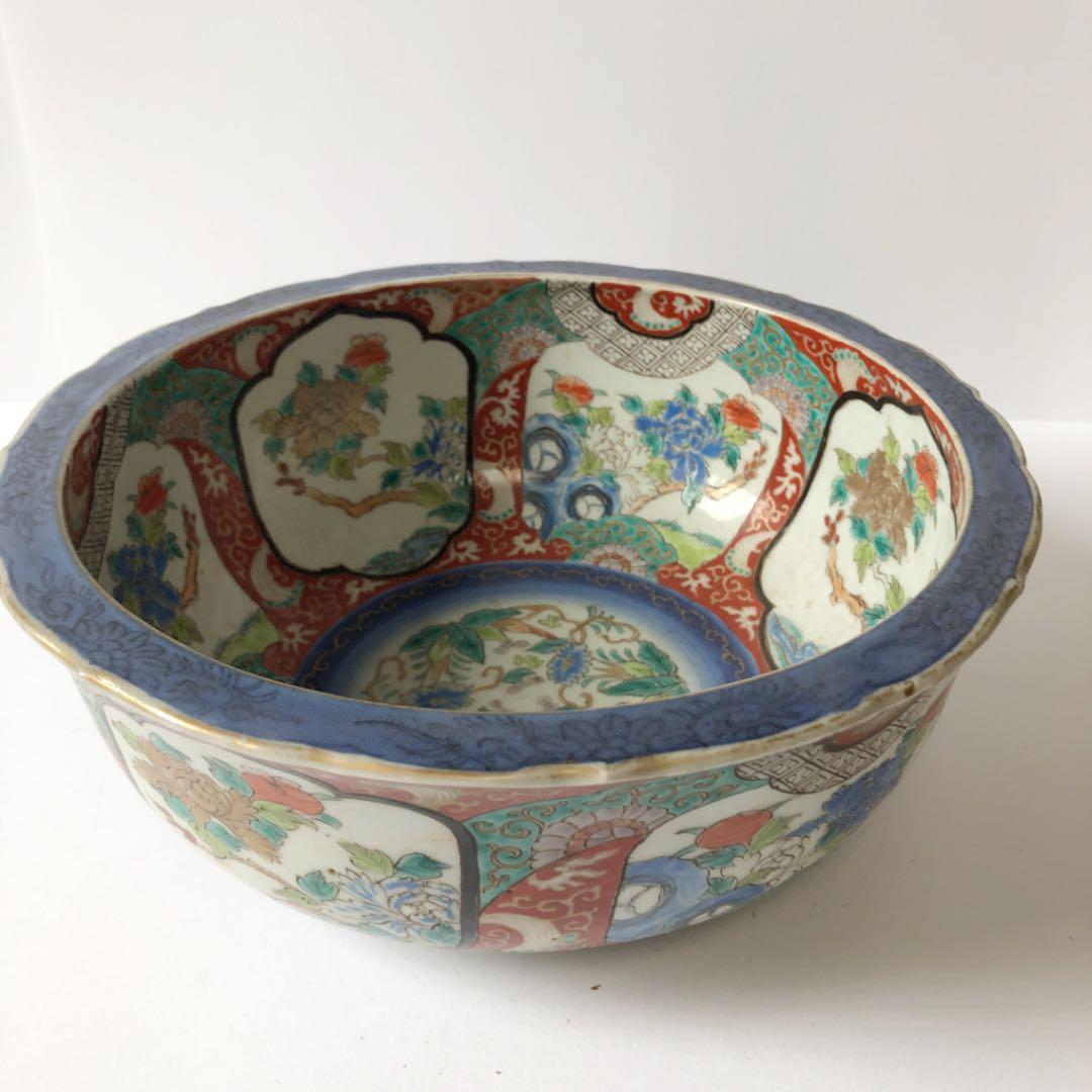 伊万里 大鉢 牡丹柄