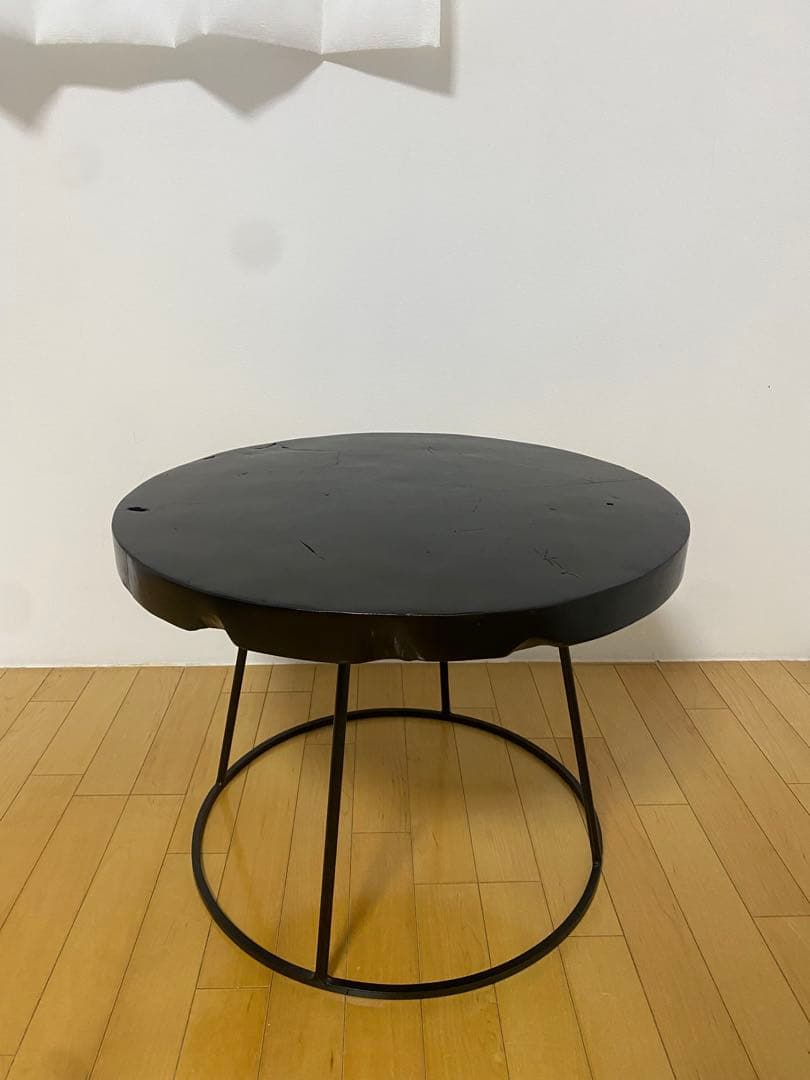 オランダ製　サイドテーブル　zuiver社　一枚板　ヴィンテージ