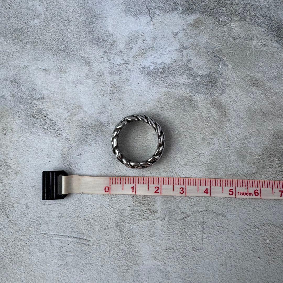 ヴィンテージ ウーブンロープバンドリング シルバー925 11号 メキシコ製