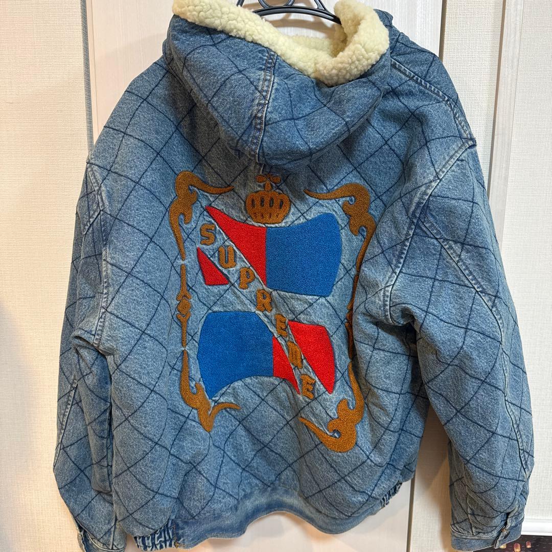 Supremeシュプリーム　キルティング パイル地ロゴジャケット　ほぼ未使用美品