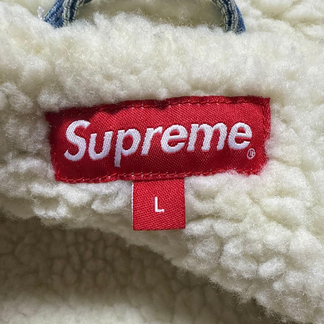 Supremeシュプリーム　キルティング パイル地ロゴジャケット　ほぼ未使用美品