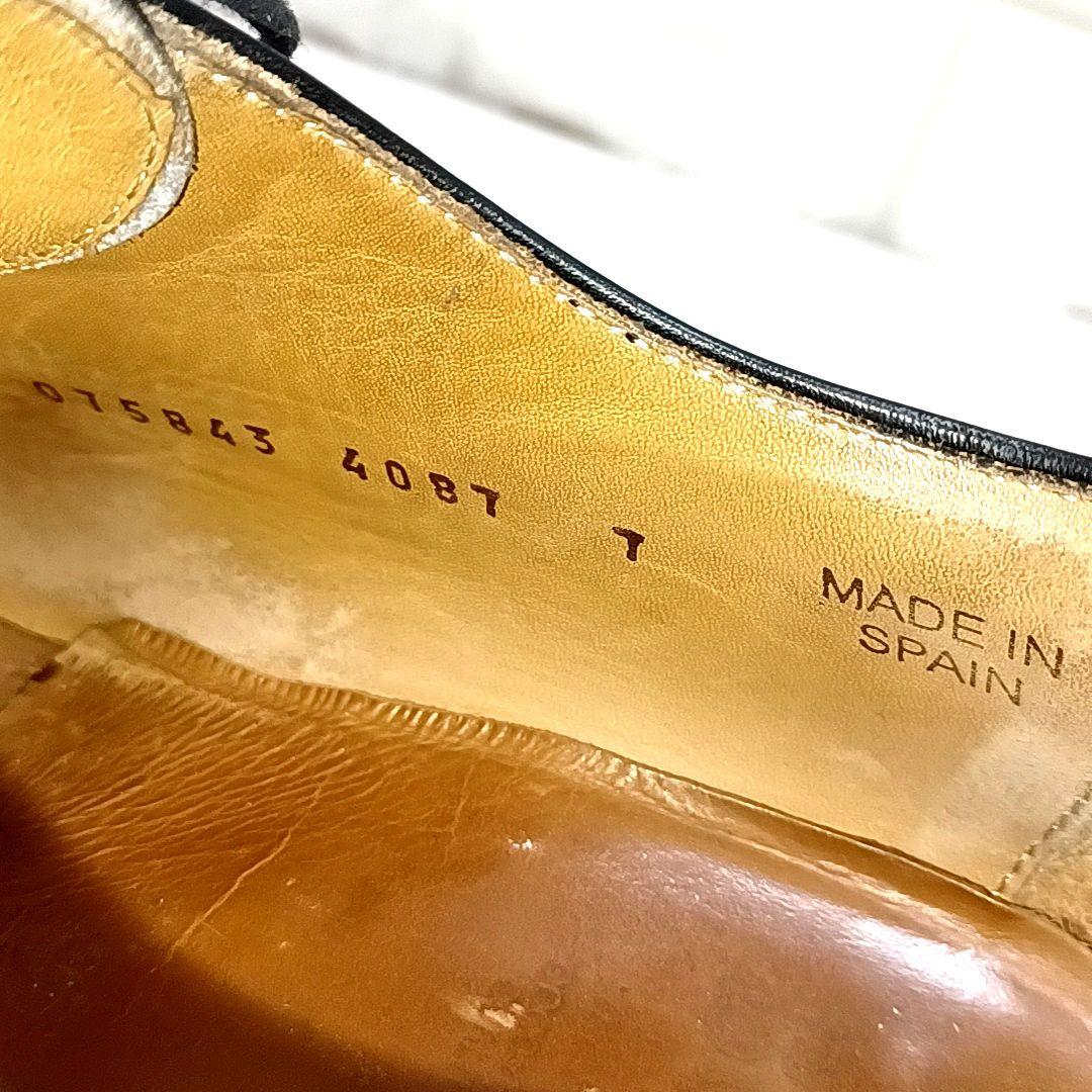 【美品】Berwick　バーウィック　内羽根　レザー　ストレートチップ　ブラック