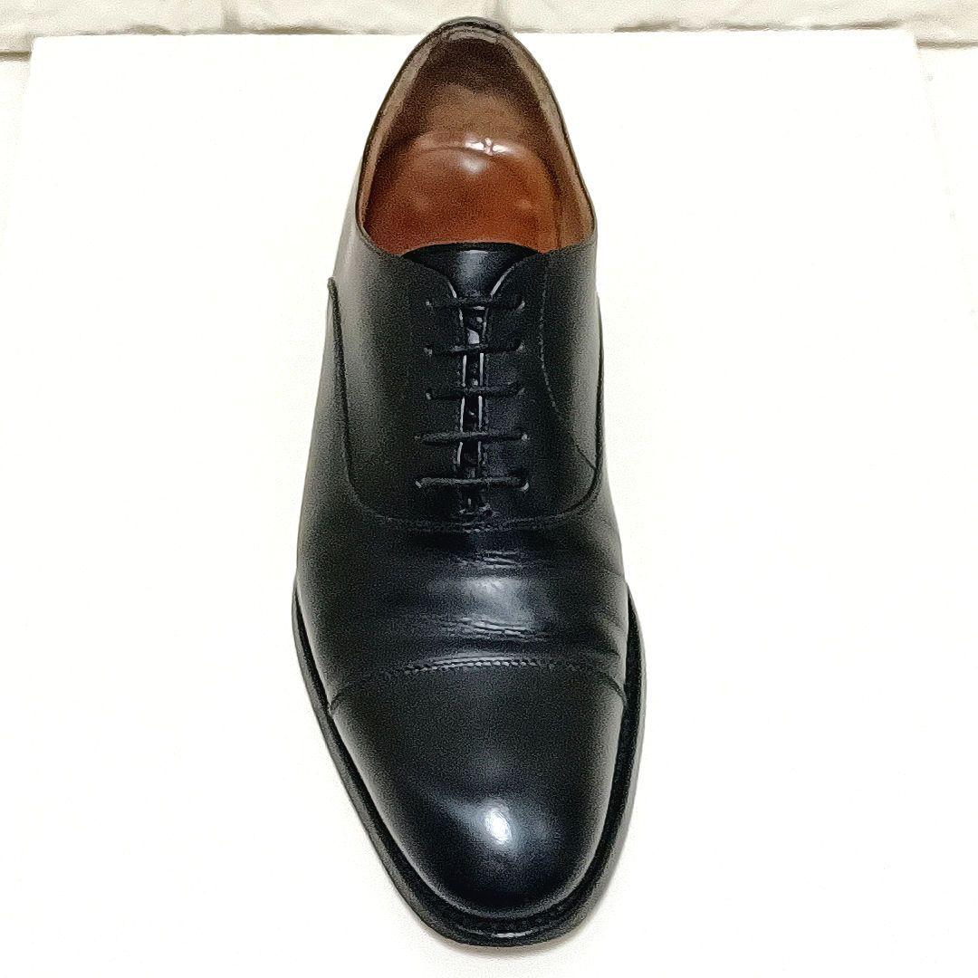 【美品】Berwick　バーウィック　内羽根　レザー　ストレートチップ　ブラック