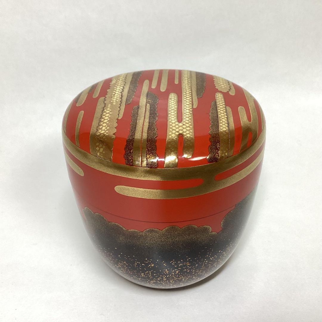 大棗 日の出かすみ 前端峰春 木箱入 茶道具 古物品