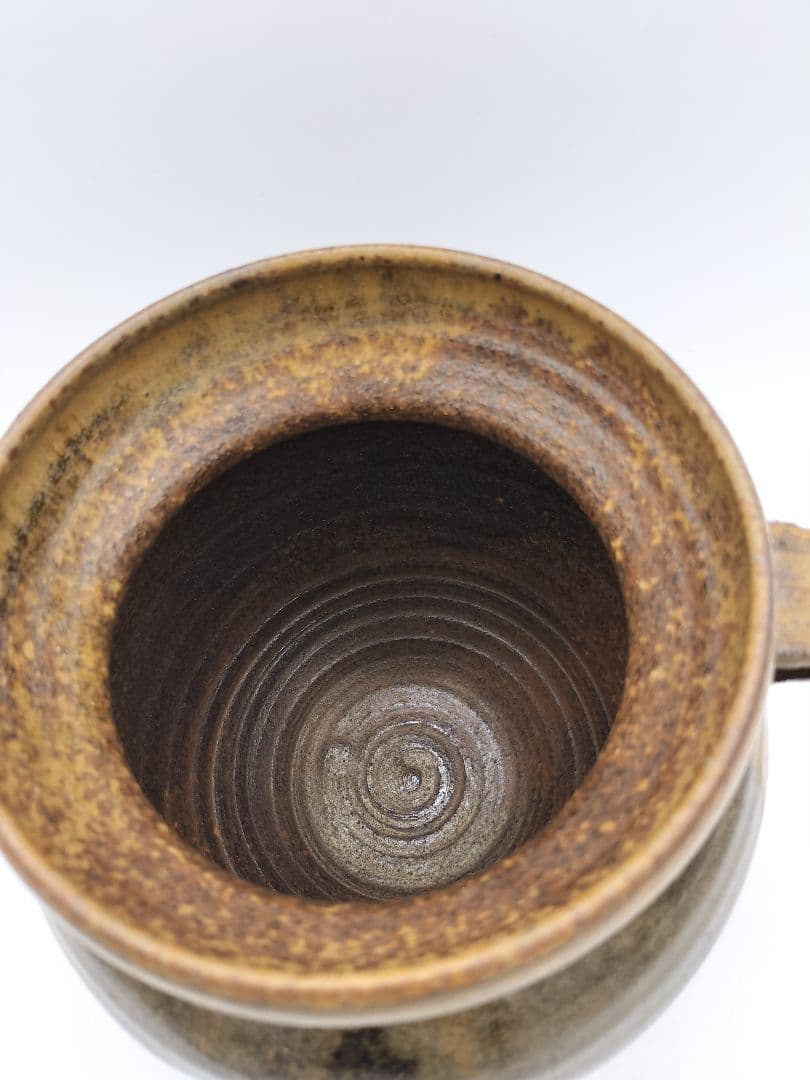 c528 水指 志戸呂 笹耳　広前心斉 替蓋付 遠州七窯　木箱 茶道具