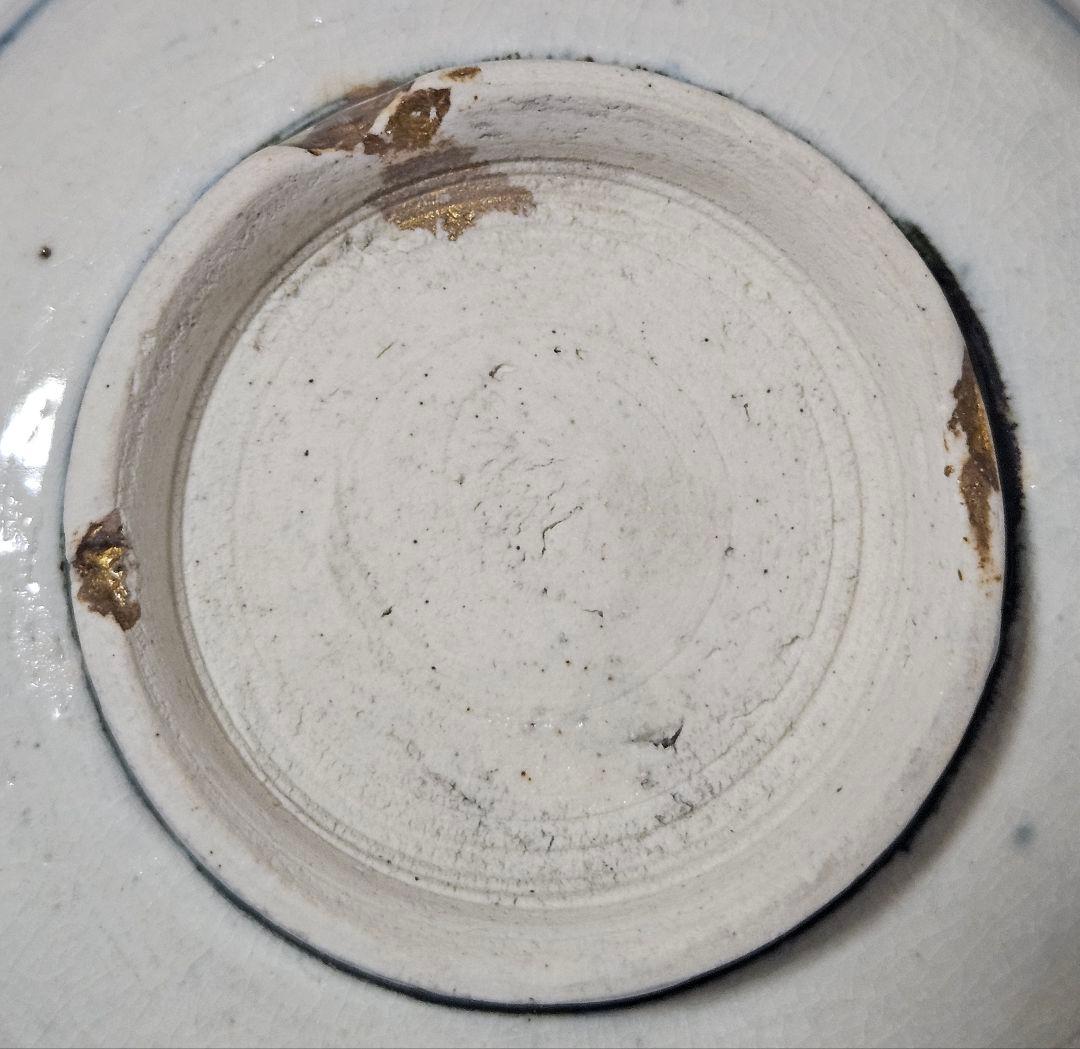 中国古美術　中国古陶磁器　南方系　 明代末期～清代初期　古染付　呉須皿　鳥の図皿