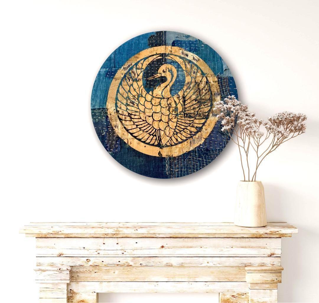 襤褸 アート 絵画 刺子 インディゴ 家紋 boro 刺し子 インディゴ ボロ