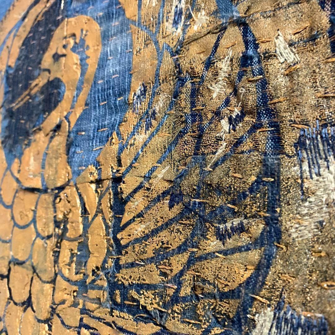 襤褸 アート 絵画 刺子 インディゴ 家紋 boro 刺し子 インディゴ ボロ