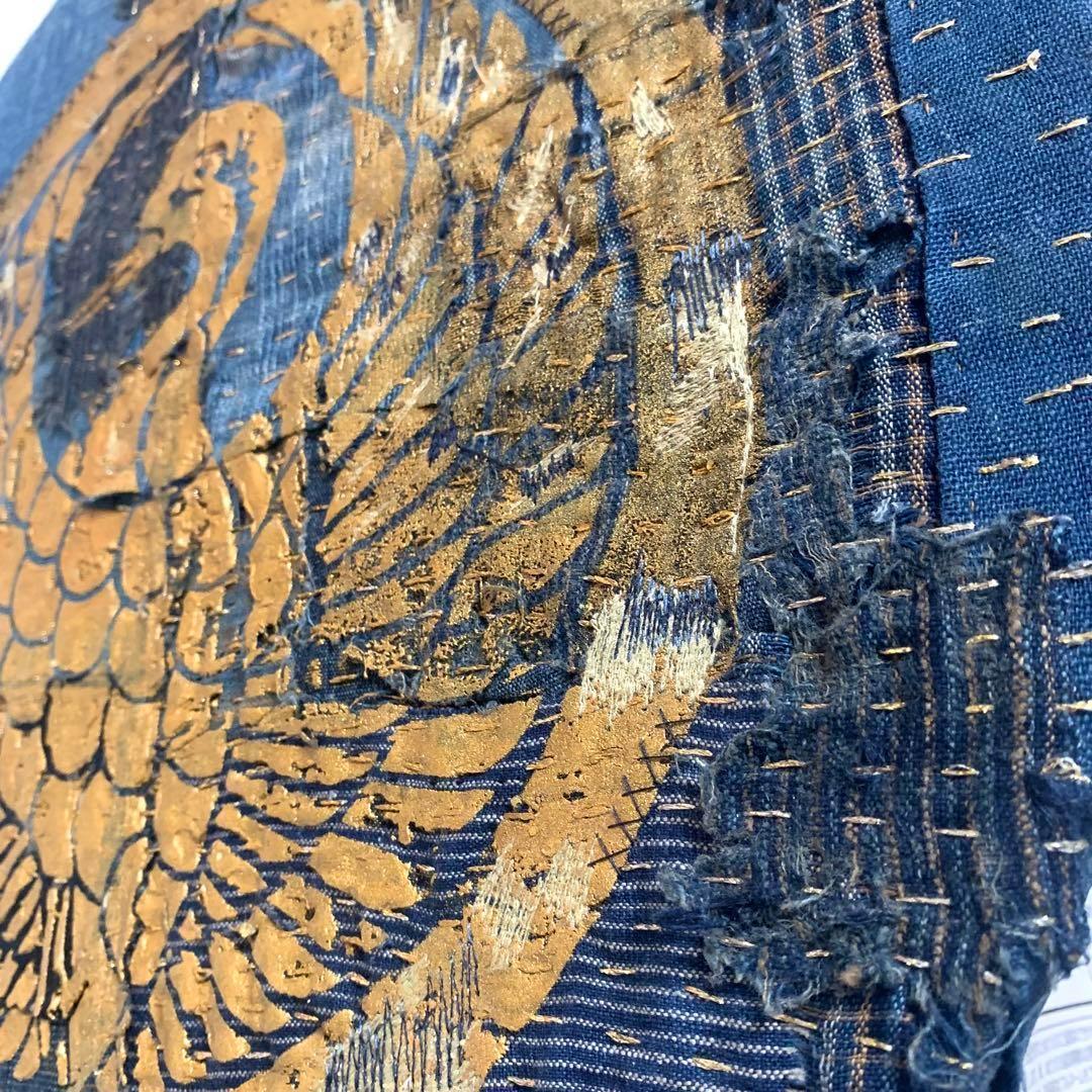 襤褸 アート 絵画 刺子 インディゴ 家紋 boro 刺し子 インディゴ ボロ