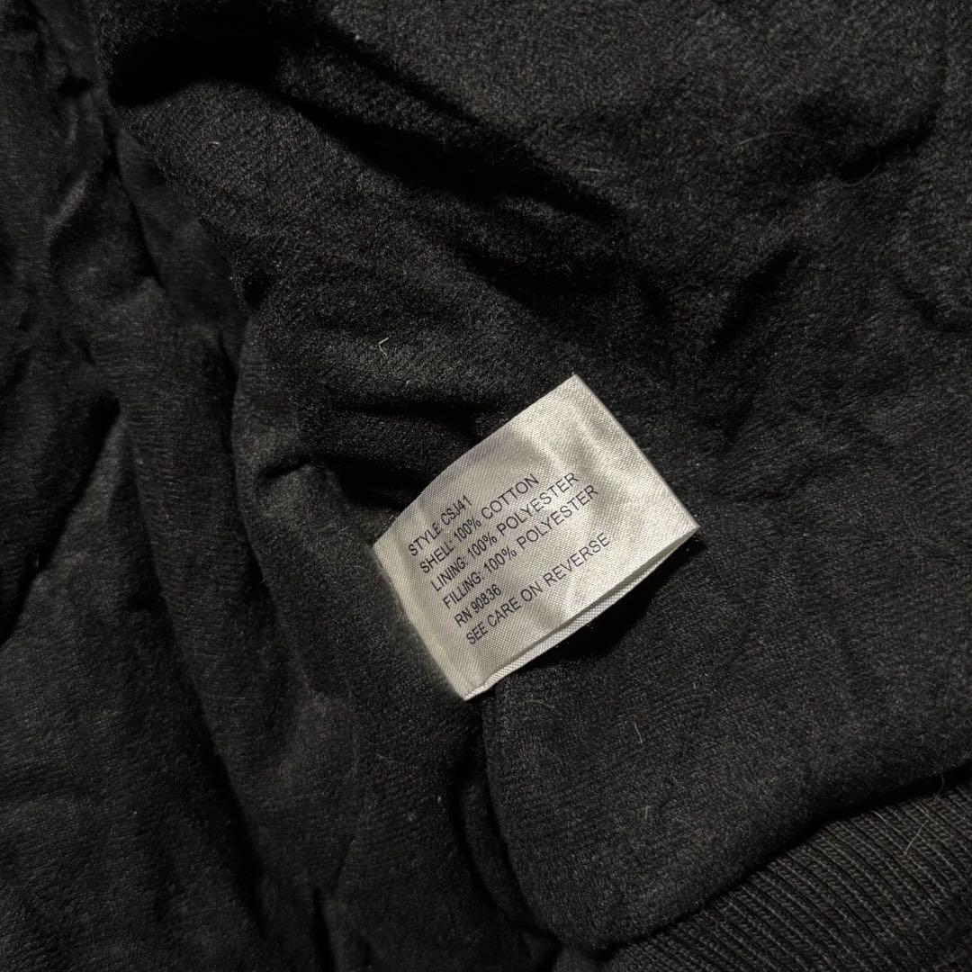 2303 古着Corner Stoneダック地アクティブジャケット企業系ロゴ墨黒