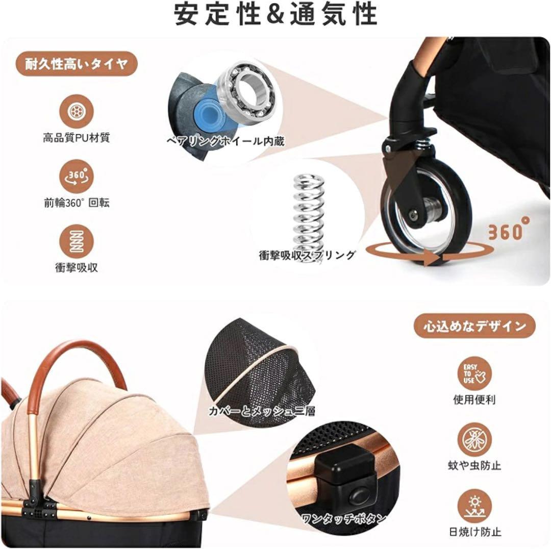 ★新品未開封★SKISOPGO 4輪ペットカート 分離型 対面式 折りたたみ式