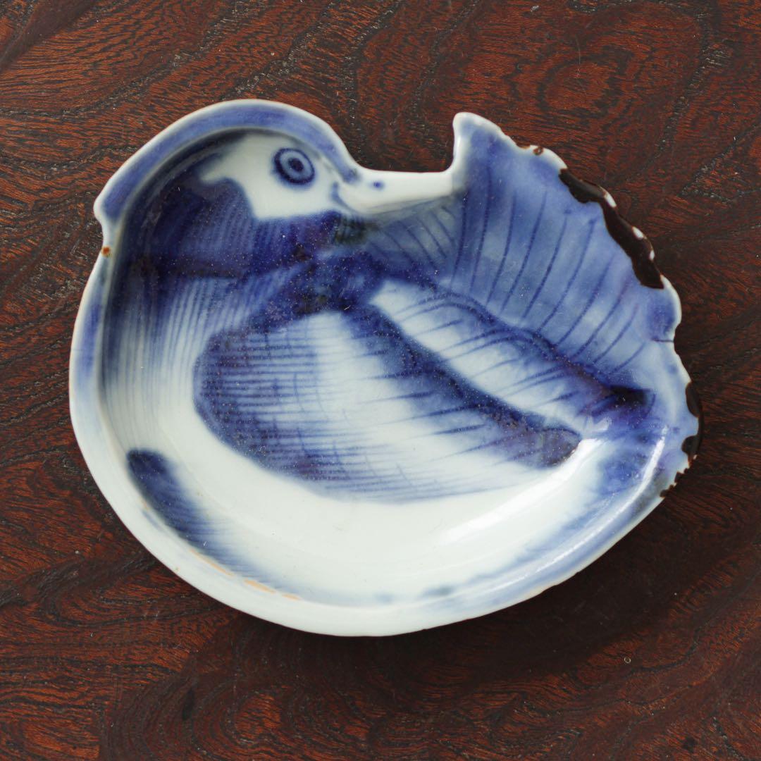 古伊万里　伊万里　江戸　後期　鳥形　変形皿　小皿　手塩皿