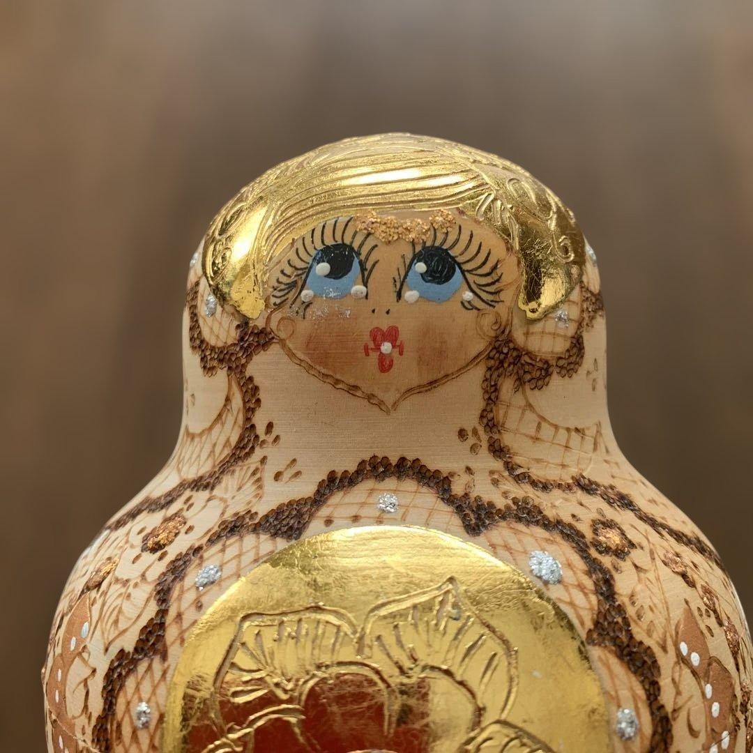 木製金彩使用⭐️マトリョーシカ⭐️全8体⭐️超美品