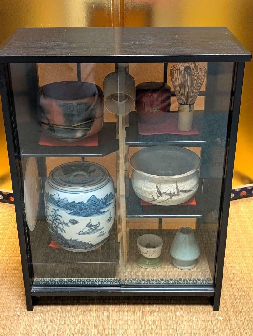 茶道具　春日茶棚 1式セット