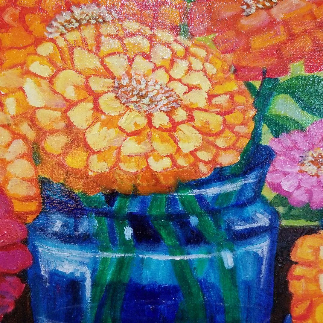 油絵　専用　ジニアがいっぱい