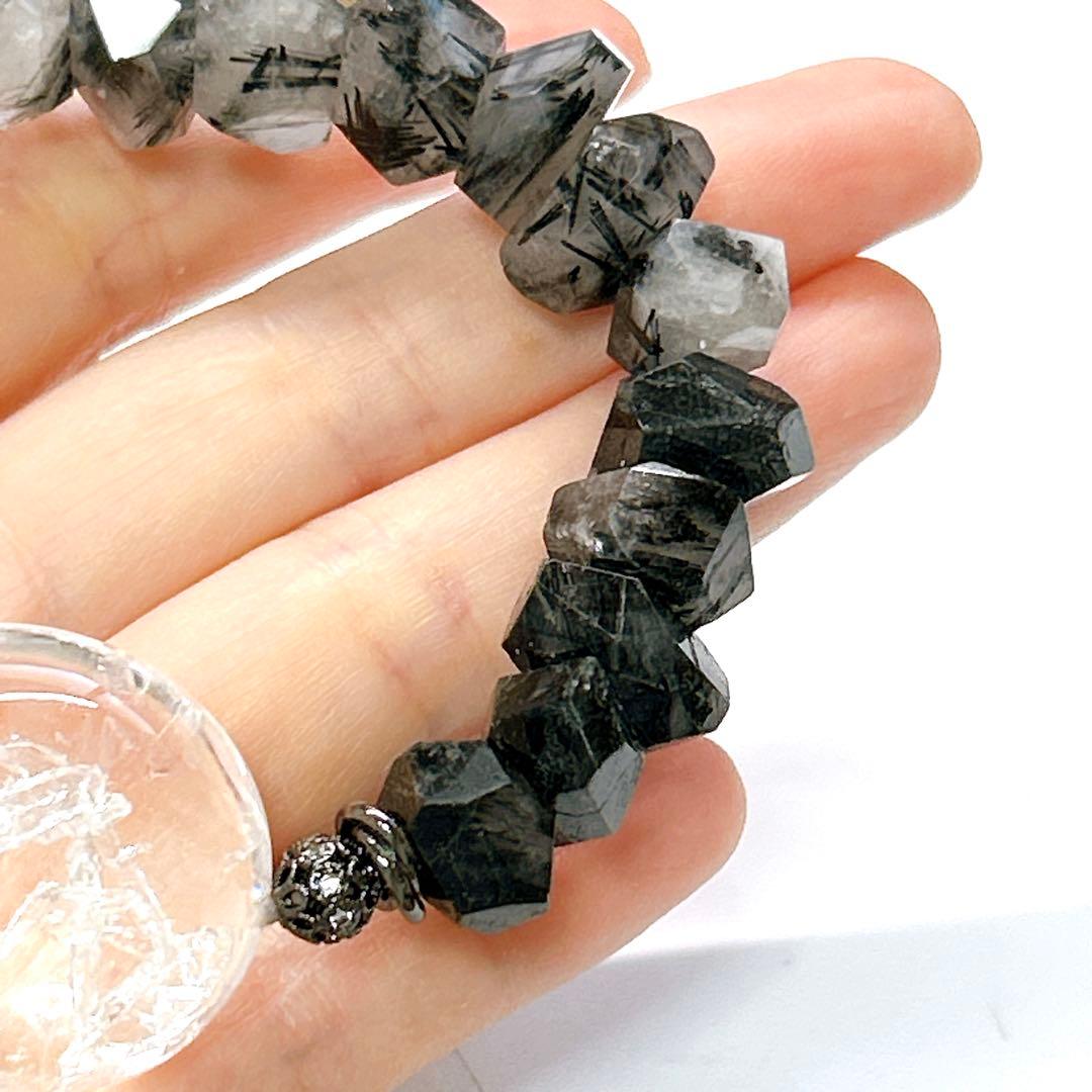 クォーツインクォーツとブラックテルマリンルチル　フリーフォーム