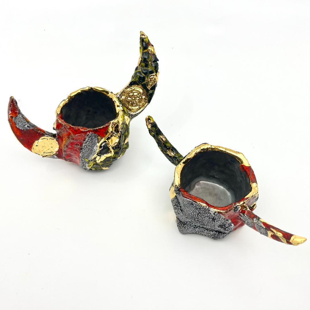 市川透 ぐい呑み 2つセット 魔王 酒器揃 ぐい呑 ぐいのみ ぐいみ 酒器 信長