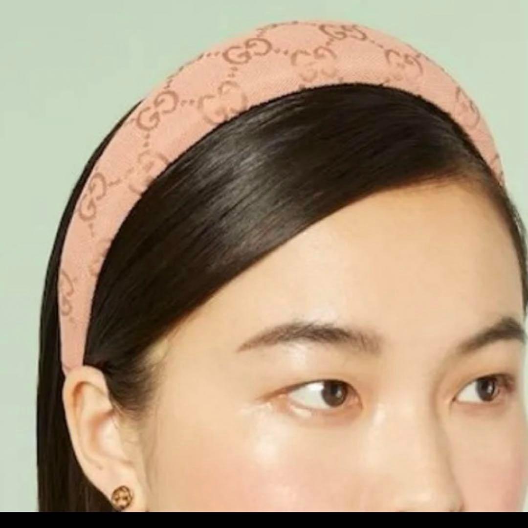 値下げ！！グッチGUCCI ピンクカチューシャ♡GGロゴ