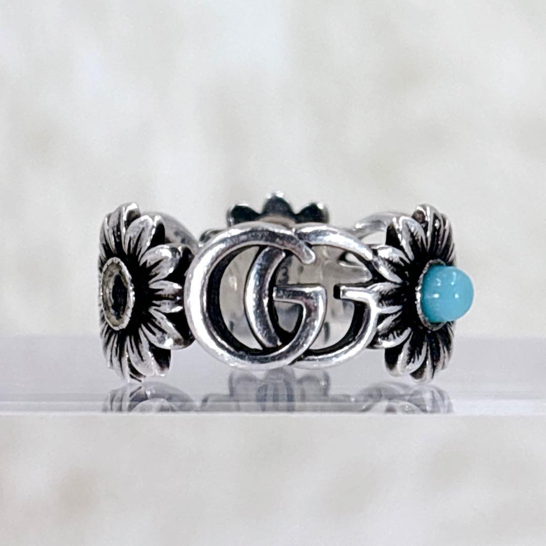 美品 グッチ ダブルG マザーオブパール リング 指輪 13号