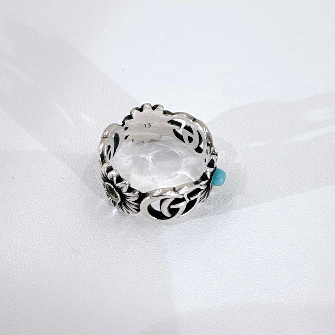 美品 グッチ ダブルG マザーオブパール リング 指輪 13号