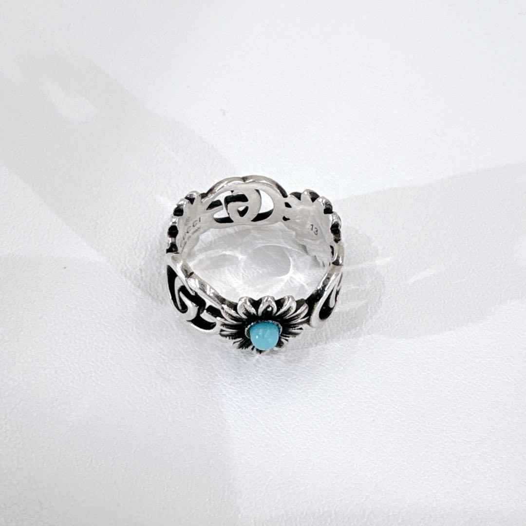 美品 グッチ ダブルG マザーオブパール リング 指輪 13号