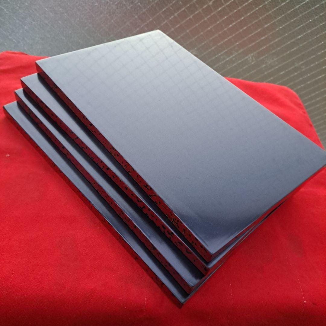 【津軽塗　尺1サイズ　長角卓上膳×1客】天然木製　唐塗\"赤上※1客分の価格表示