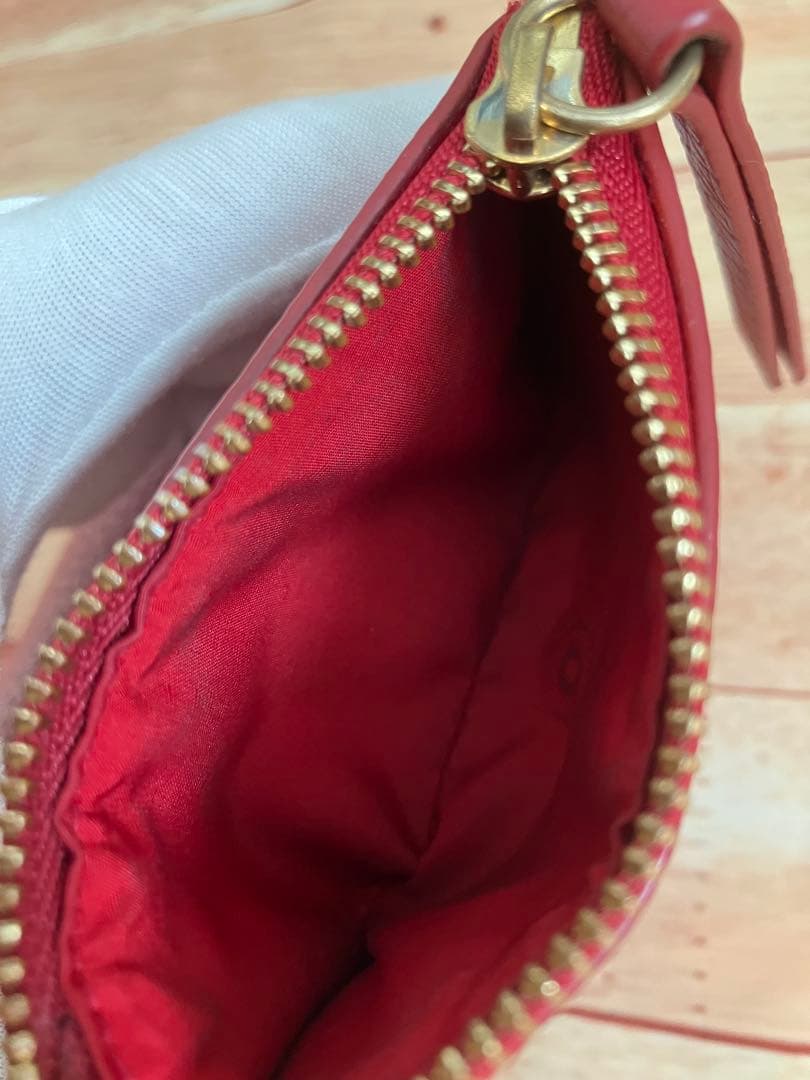 【美品】Maison Margiela （メゾンマルジェラ）3つ折り財布レッド