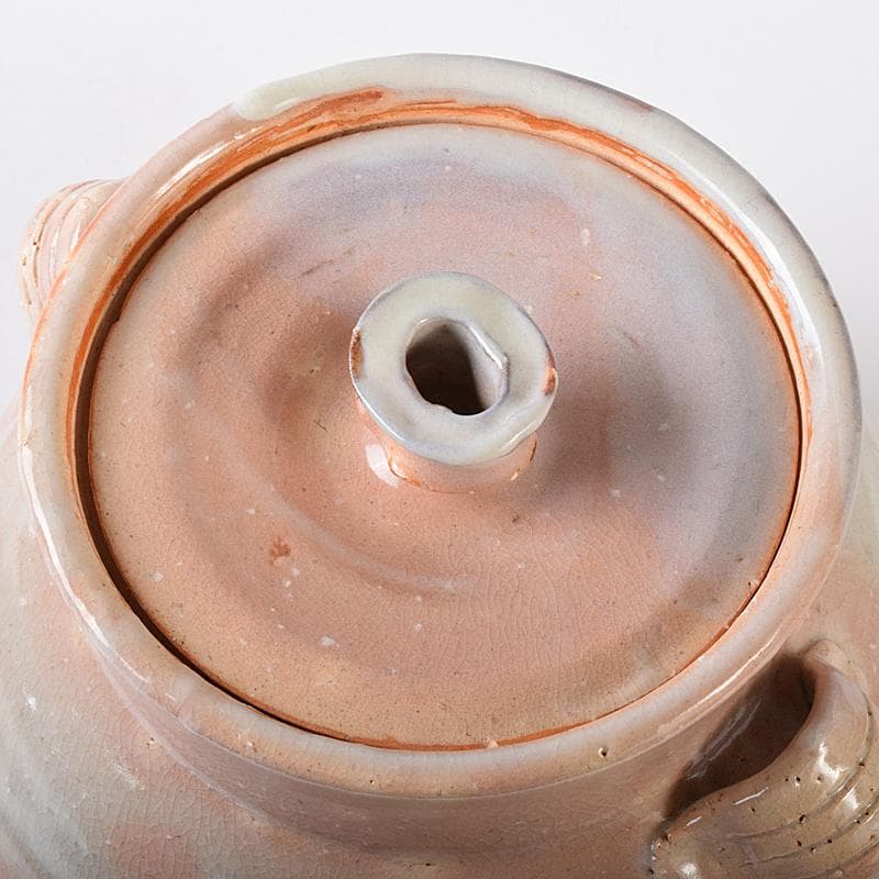 茶道具　萩焼　十代　三輪休雪作　水指　共布共箱　M　R7990B