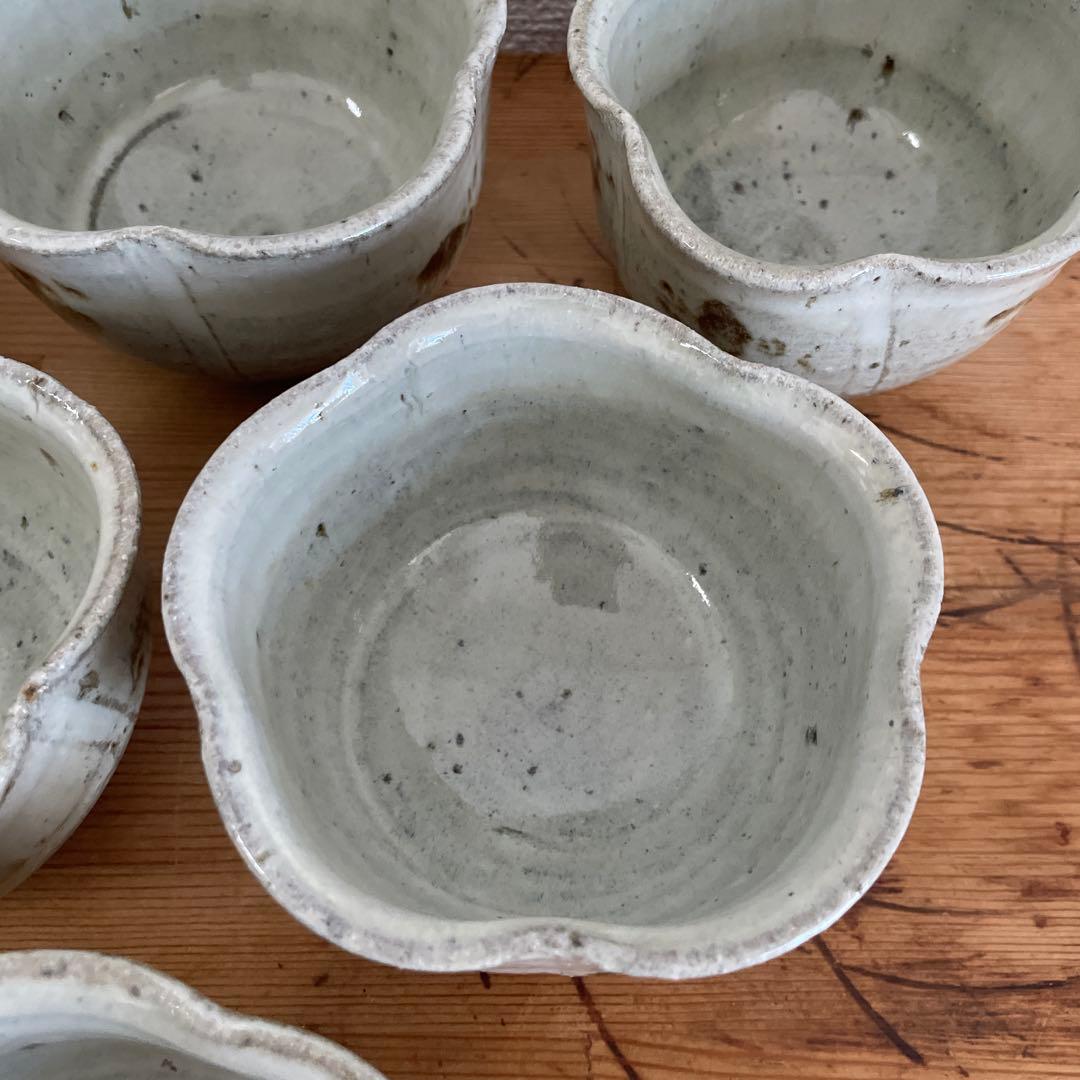 西岡良弘　絵班唐津　向附　６客　 茶道具　父 西岡小十　共箱　栞あり