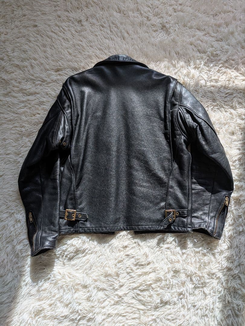 Schott　642 　38 　シングルレザー　ブラック　ライダースジャケット