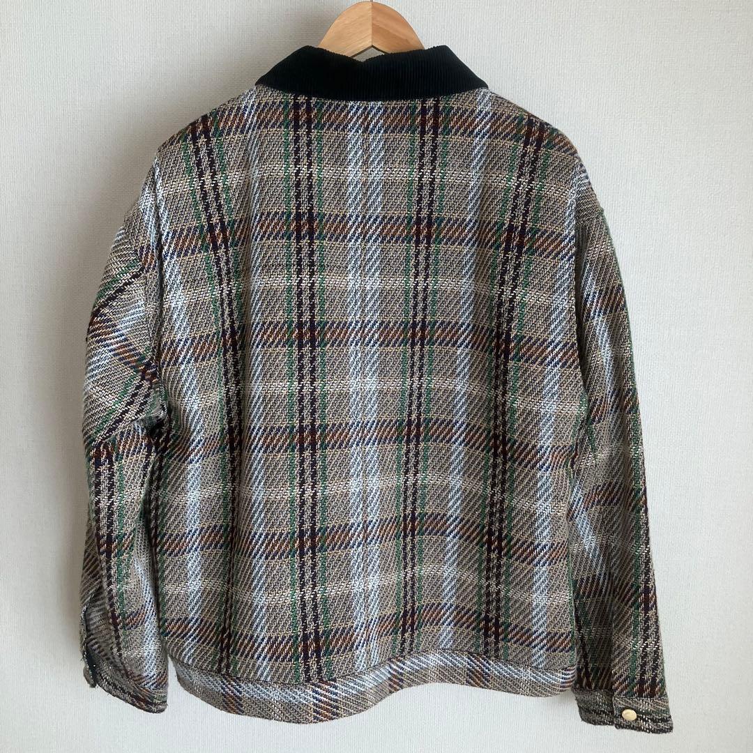 Monkey time　チェック　デザイン　ジャケット　ジップアップ　L