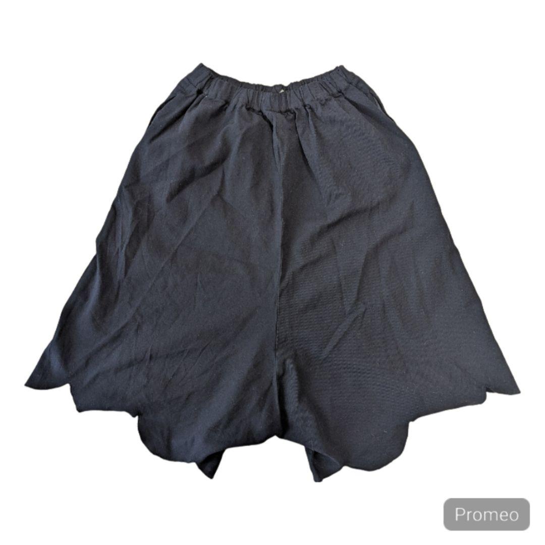 コムデギャルソンコムデギャルソン 波形カットキュロットパンツ ネイビー XS