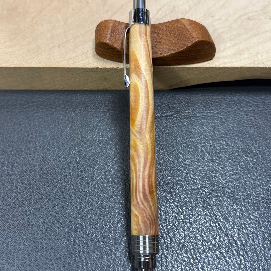 177肥松　木製シャーペン　最強低重心溝付き　ステンレス